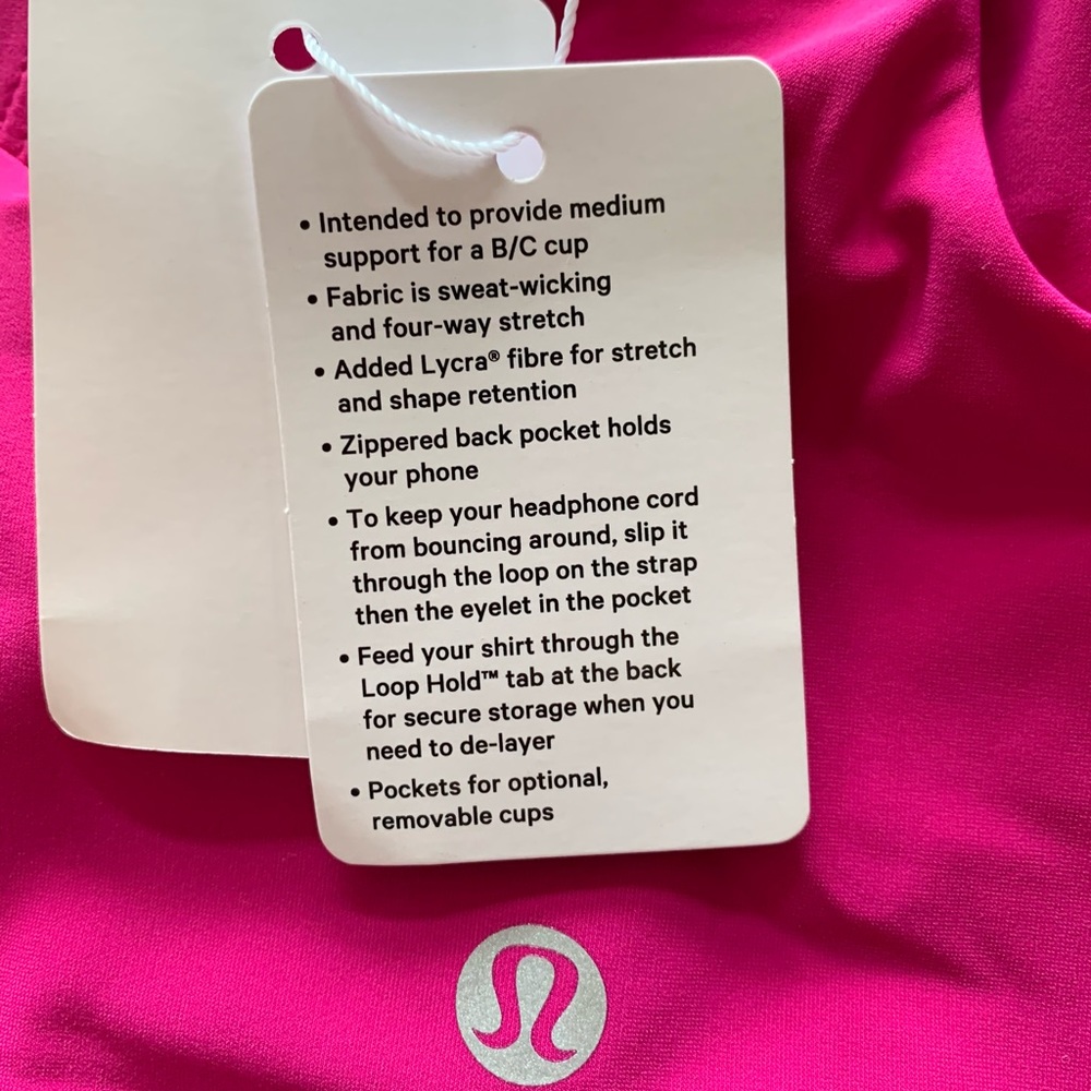 💕LULULEMON STASH IT BRA/CROP-RIPENED RASPBERRY💕 - Picture 9 of 16